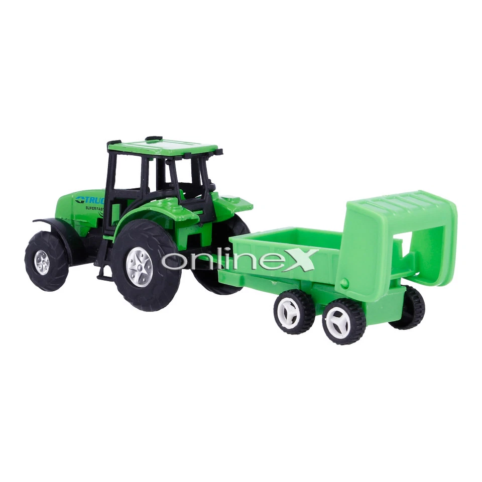 Tractor +Remolque Verde Juguete Original, Divertido A escala Entrega 24-48 a1743 - Imagen 4 de 4