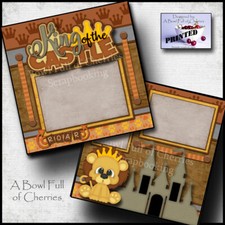 KING OF THE CASTLE 2 premade scrapbook pages printed dad or baby boy CHERRY 0158