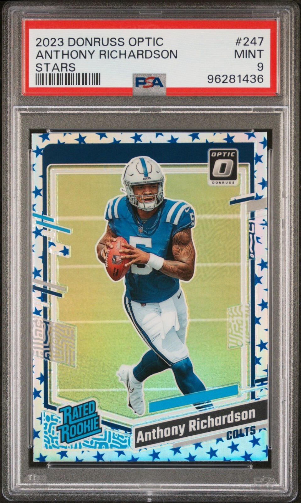 Anthony Richardson 2023 Optic #247 Stars SSP PSA 9 Mint RC Indianapolis Colts