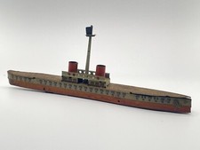Early 1900s Tin Lithographed Penny Toy Large Ocean Liner Germany