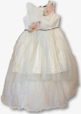 Zunie Dress Girls Dress with Tulle Skirt and Sequins Ivory/Pink, Size-12 NWT