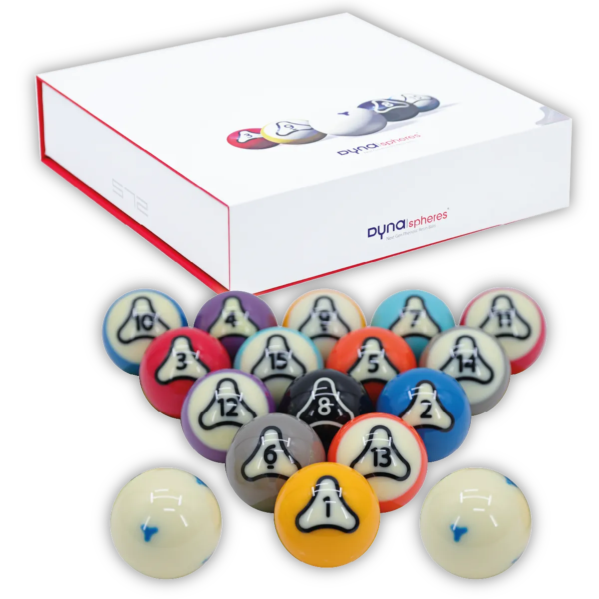 DYNASPHERES PALTINUM BELGIUM POOL BALLS SET NEW FREE MAGIC RACKS