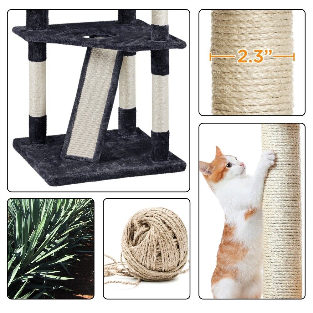 79" Multilevel Cat Tree Condos Tower play center with Basket