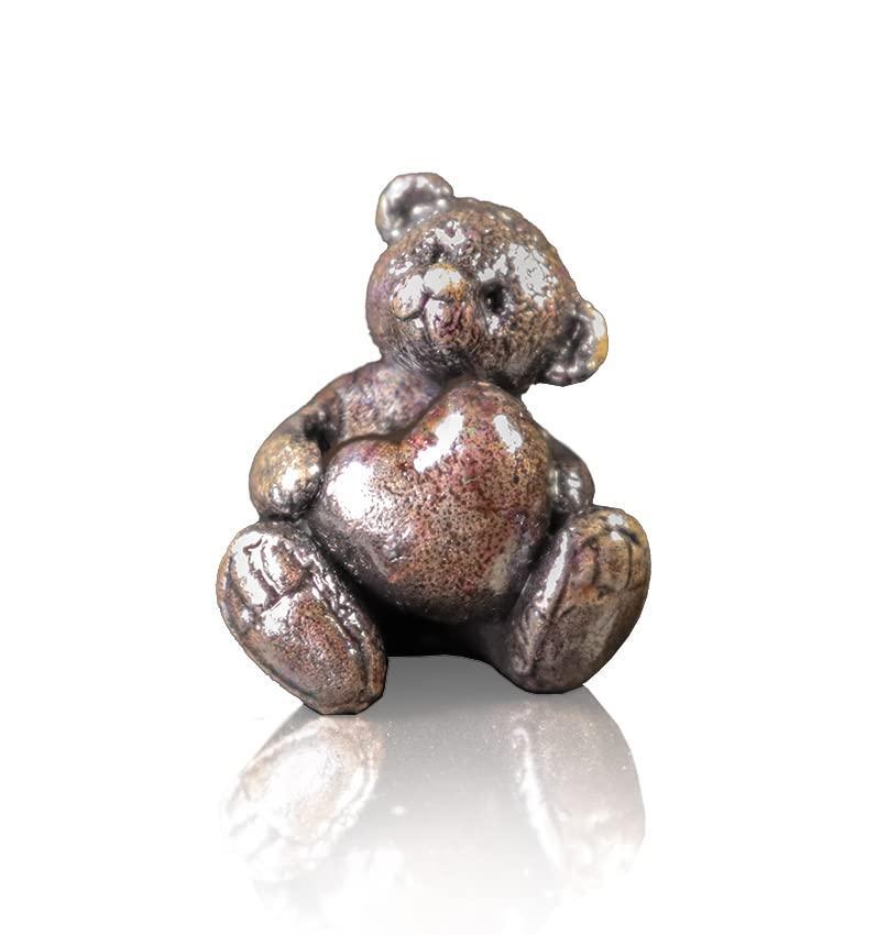 Butler & Peach Solid Hot Cast Bronze - Teddy Bear with Love Heart 2094