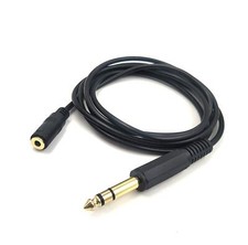 3.5mm To 6.35mm Audio Cable Golden Plated 1/8 Inch Female To 1/4 Inch Male Trs S