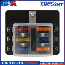 Waterproof 6 Way ATC ATO Auto Blade Fuse Holder Box Block For Marine Car Truck