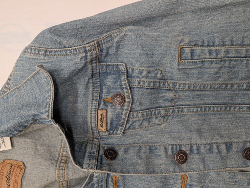 Youth Levi Strauss Denim Trucker Jacket Size Large Light Wash Levi's - Picture 4 of 15