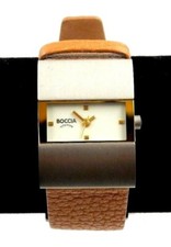 BOCCIA TITANIUM 3 BAR GENUINE LEATHER BAND SWISS QUARTZ WRISTWATCH 425-08