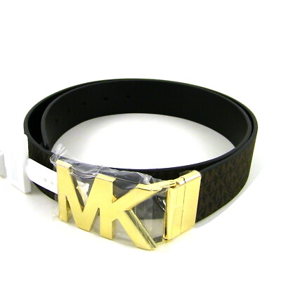 Michael Kors Twist Reversible Signature Gold Logo Belt Brown  display picture 2