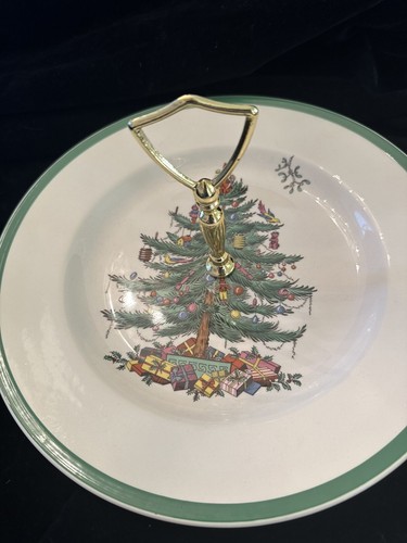 Spode Christmas Tree Tidbit Tray Original Box Made in England - Picture 2 of 5