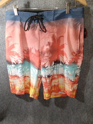 No Boundaries Mens Size 28 Fixed Waist Swim Board Shorts At The