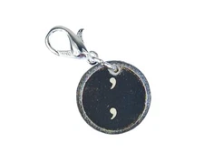 Charm Pendant Miniblings Typewriter Key Wood Character Punctuation