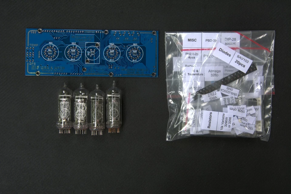DIY KIT IN-14 Arduino Shield NCS314-4 Nixie Clock WITH TUBES Shipping 3-5 Days - Image 2 of 4