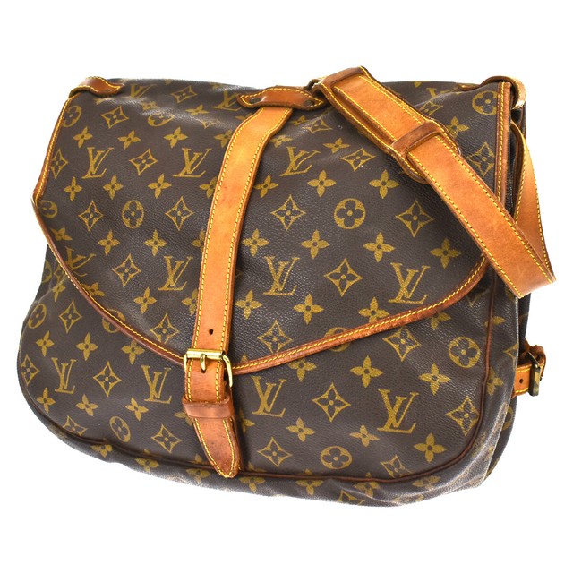Louis Vuitton Saumur Shoulder Bag 35 Brown Canvas for sale online | eBay