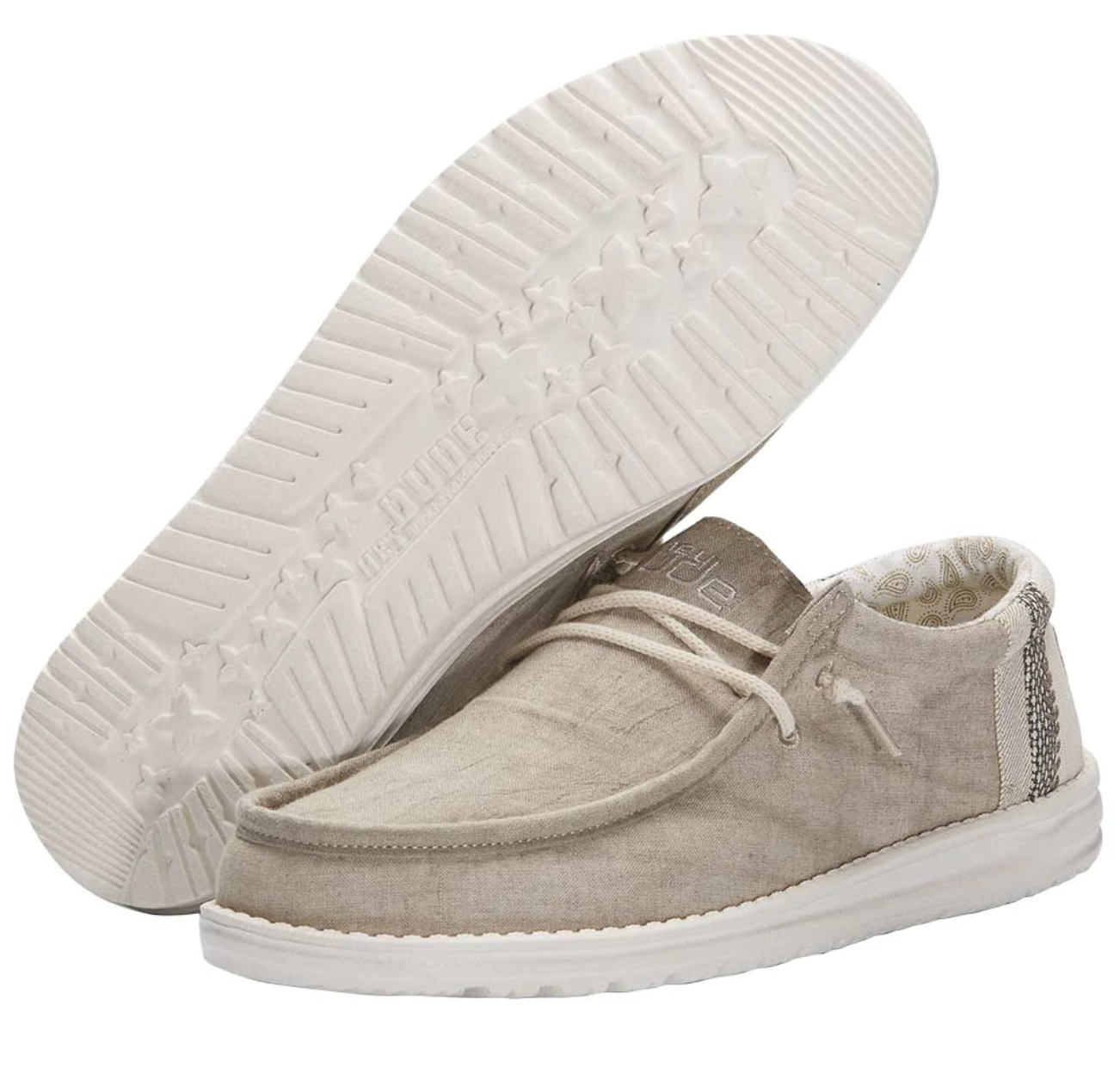 Hey Dude Wally Linen Natural Khaki