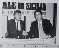 90712 FOTO Calcio 2547 - Palermo 1993 - Perinetti e Nicolini