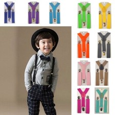 Boys Girls Toddler Children Adjustable Washable Y-Braces Elastic belt Suspenders