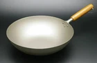 Pure Titanium Chinese Beijing wok wood handle Amazing Lightness Japan