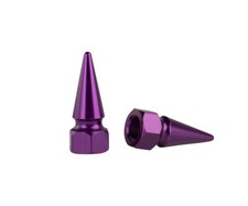 Pro Bicycle Bike Valve Caps Spike Nut Purple