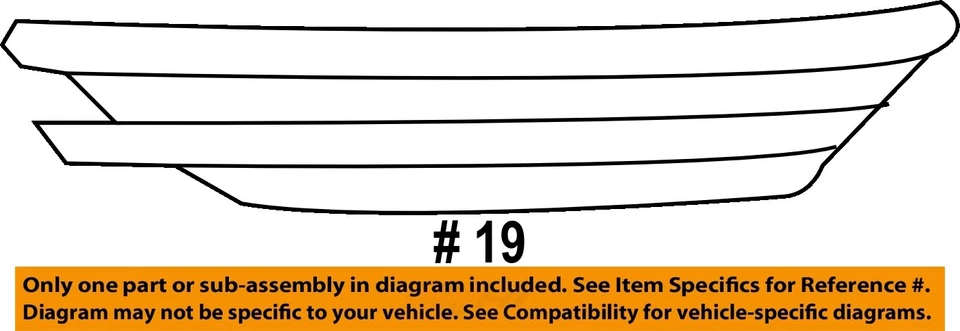 Componentes de parachoques de rejilla de parachoques delantero Ford OEM 15-18 MKC-Inserto EJ7Z17E811AA Foto 2 de 2