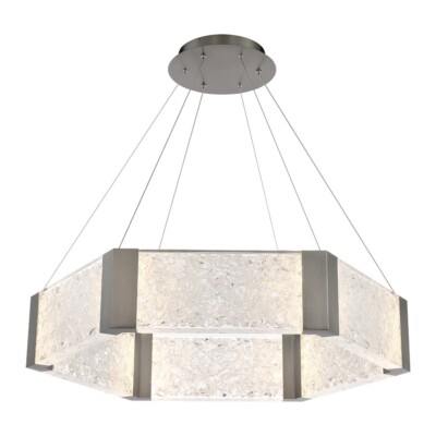 Modern Forms Forever 1Lt 34'' Round LED Chandelier/3000K, Nickel - PD-76034-AN