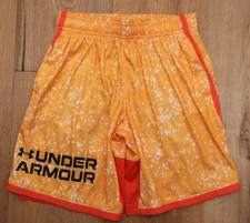 Under Armour Boy Shorts with Drawstring  Pockets  Orange  White  Size Small