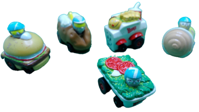 Wendys Fast Food Racers set of 5 toys Frosty baked potato salad