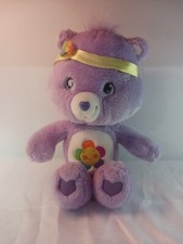 Care Bear Harmony Bear 14" Plush Rainbow Headband Purple 2007 Stuffed Animal
