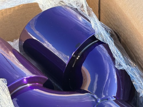 NETAMI AUTHENTIC, SET OF 2*USA GLOSS PURPLE, DUAL EXHAUST TIPS, MUSTANG, CAMARO. - Picture 5 of 14
