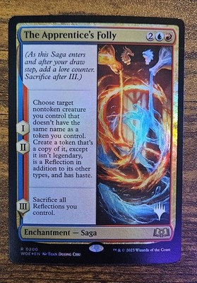The Apprentice's Folly - Foil - Rare - NM - MTG Wilds of Eldraine  B&B 