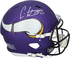 Cris Carter Minnesota Vikings Autographed Riddell Speed Authentic Helmet