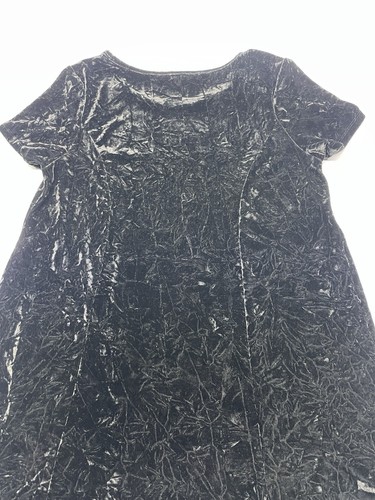 Black Crushed Velvet Dress Size L Witchy Whimsigoth Fairy Grunge Gothic Y2K 90s - Picture 10 of 21