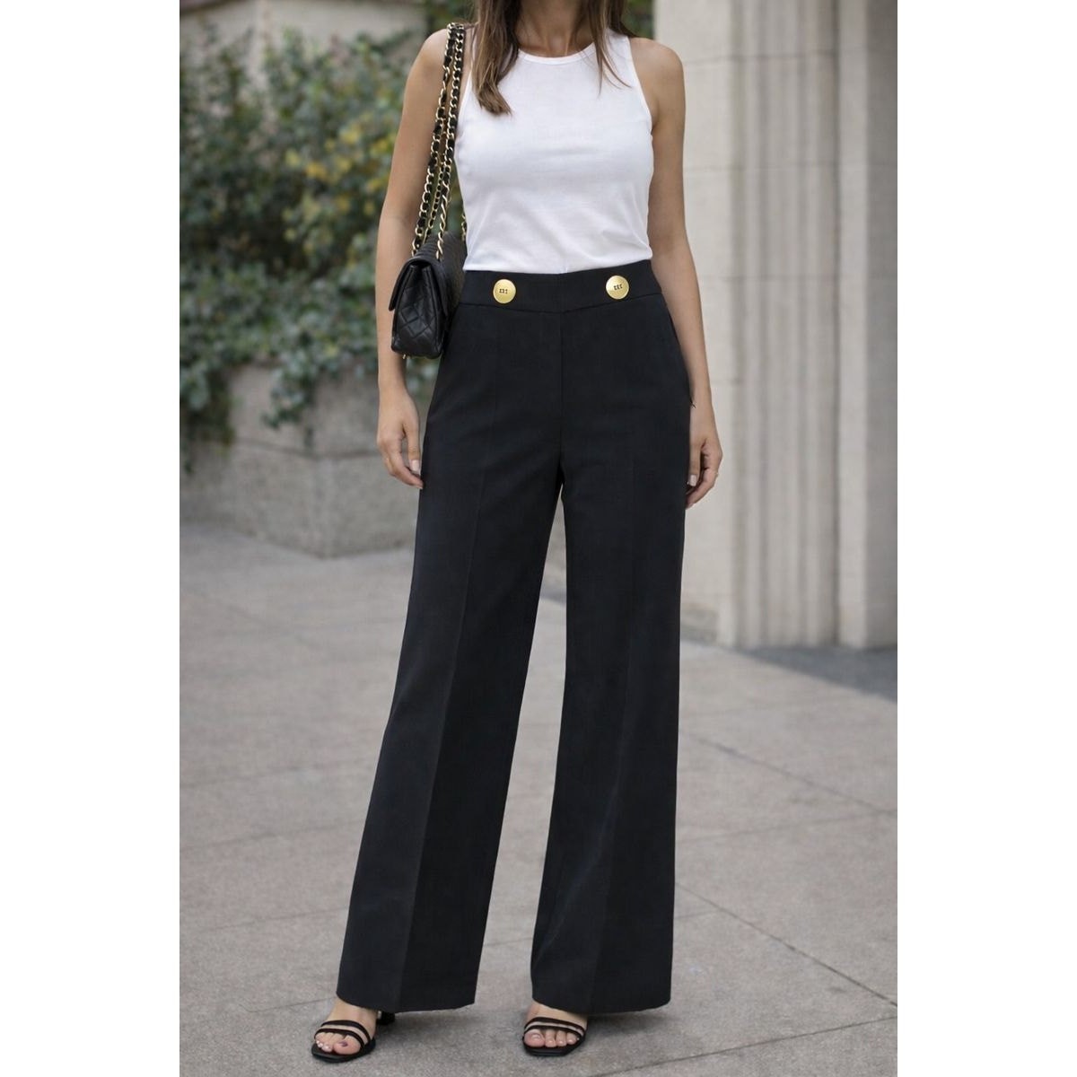 high waist black dress pants Burland Pant - Black main image 0