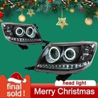 Pair Headlights for Toyota Hilux VIGO 2011-2015 Black HALO Angel Eyes Projector