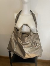 Calvin Klein Damen Tasche Gold Leder Handtasche Schultertasche