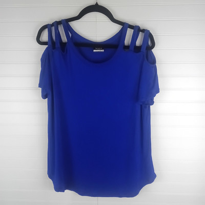 Royal Blue Hippie Chic XL Womens shoulder cut out details