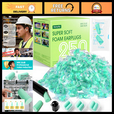 Ultra Soft Foam Ear Plugs - 250 Pairs Individually Wrapped, Noise Reduction 32dB