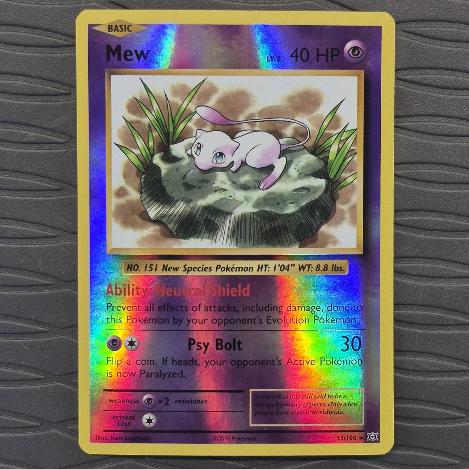 Mew 53/108 Reverse Holo XY Evolutions Pokémon Card NM/M
