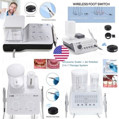 Dental Ultrasonic Scaler/ Air Polisher Sandblasting 2 in 1 Perio Therapy System
