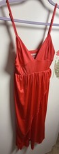 Urban Outfitters Red Satin Slip Dress Spaghetti Strap Midi Women’s S