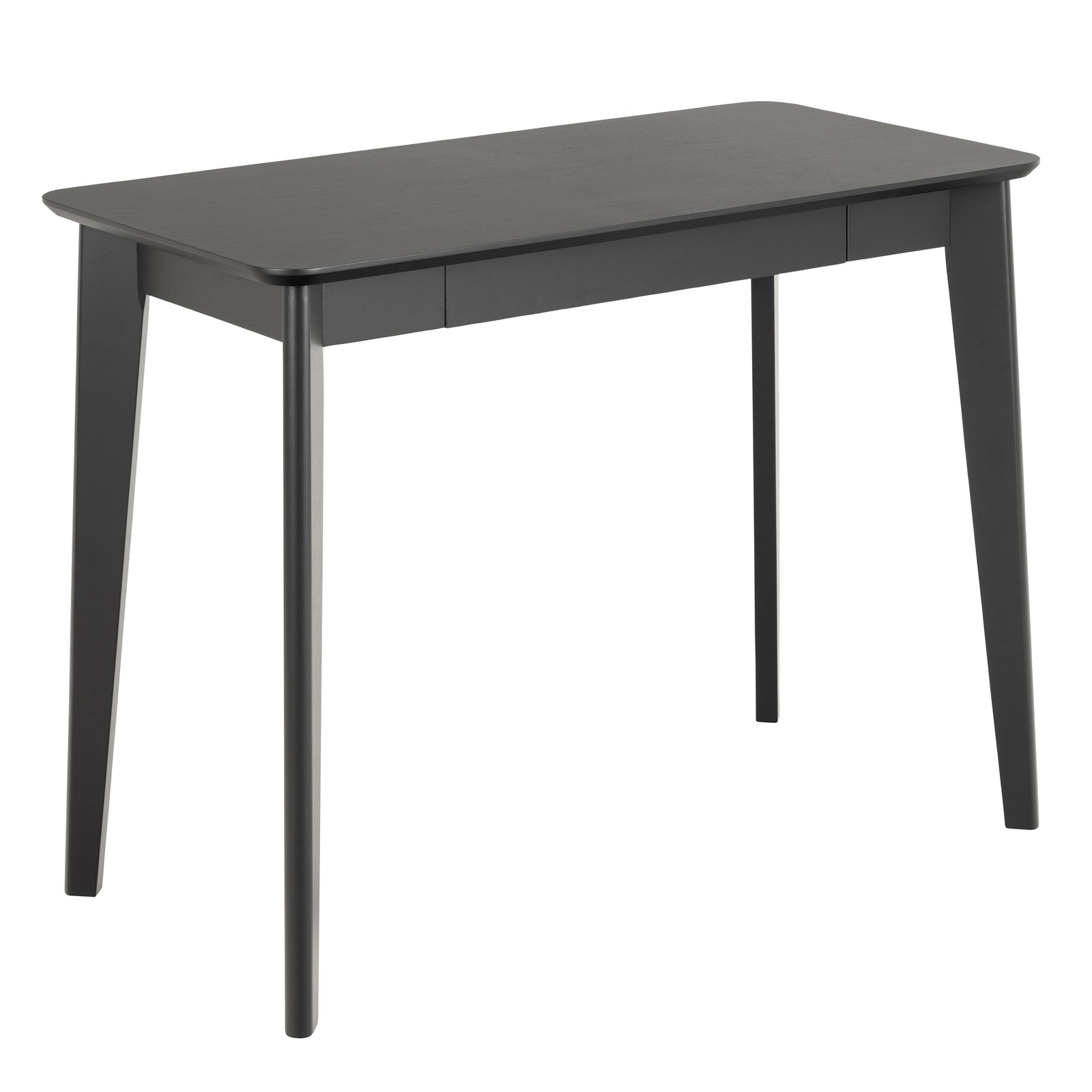 Modern Office Desk with Drawer - Black Wooden Workstation for Home & Office
