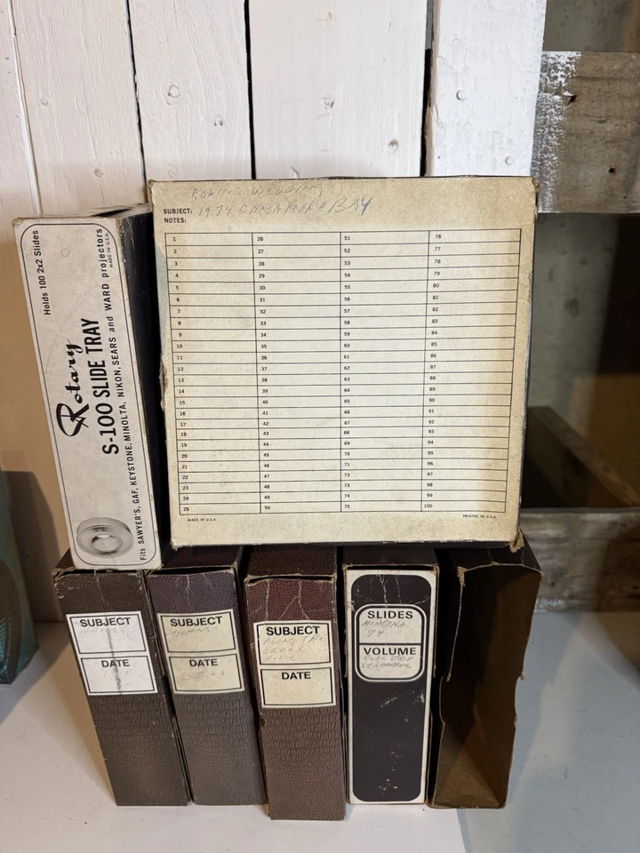 Lot of 8 Rotary 35mm Slide Trays + 4 Boxes – Focal Sealed – Montana Wyoming - Image 2 of 4