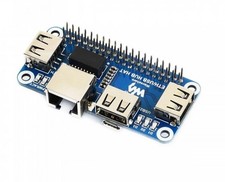 Ethernet / USB HUB HAT für Raspberry Pi Zero, 1x RJ45, 3x USB
