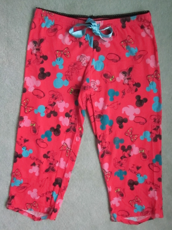 Disney Mickey Mouse, Minnie Mouse Pajama Sleepwear Bottoms ~ Girls L (12-14)