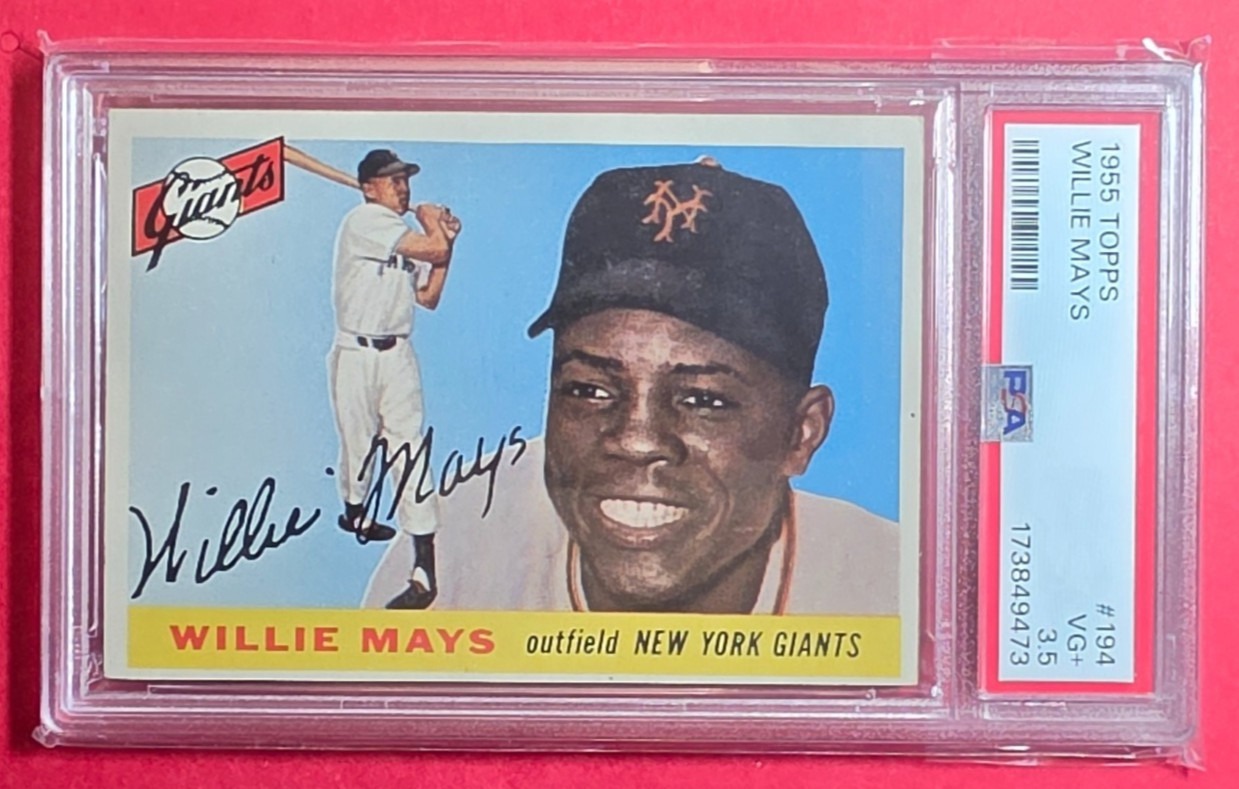 1955Topps Baseball – Willie Mays 194 – Giants - Set Breakup – PSA 3.5 VG+