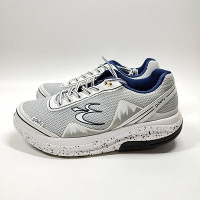 Gdefy Gravity Defyer Men's Shoes Size 9 Walking Athletic Gray Blue White Lace Up