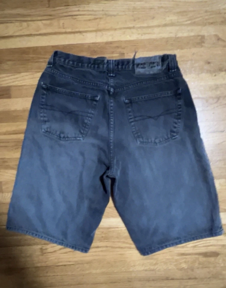 Vintage Anchor Blue Shorts Men 34 Black Denim Baggy Jorts Skater Y2K 90s - Image 2 of 4