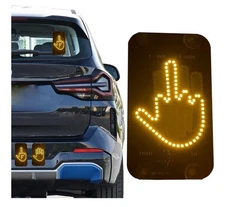 2 pieces LED Middle Finger Sign for Car,Middle Finger Light , Thank  Lights