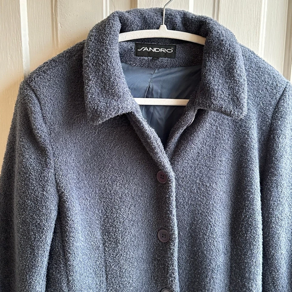 Chaqueta Sandro Boucle azul polvoriento Foto 3 de 4