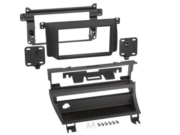 Autoradioblende Doppel-Din Radio Einbaurahmen FüR BMW 3Er E46 Schwarz Matt-image